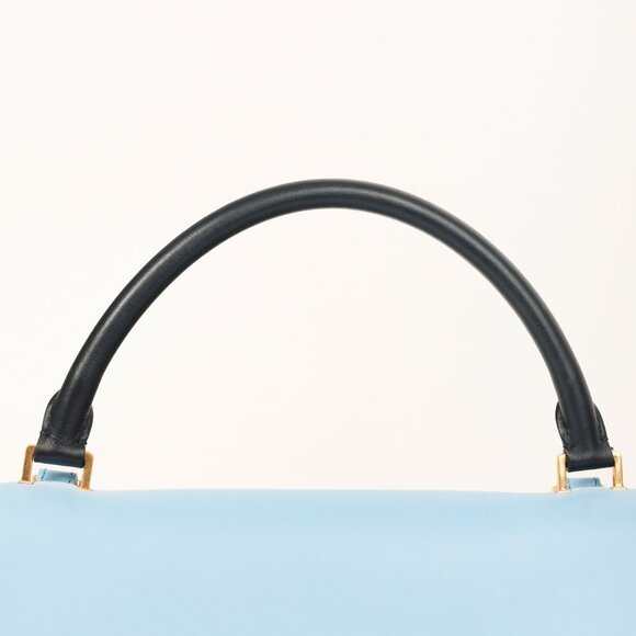 Celine Trapeze Smooth Calfskin Tri-Colour Blue Leather Bag - Picture 9 of 15